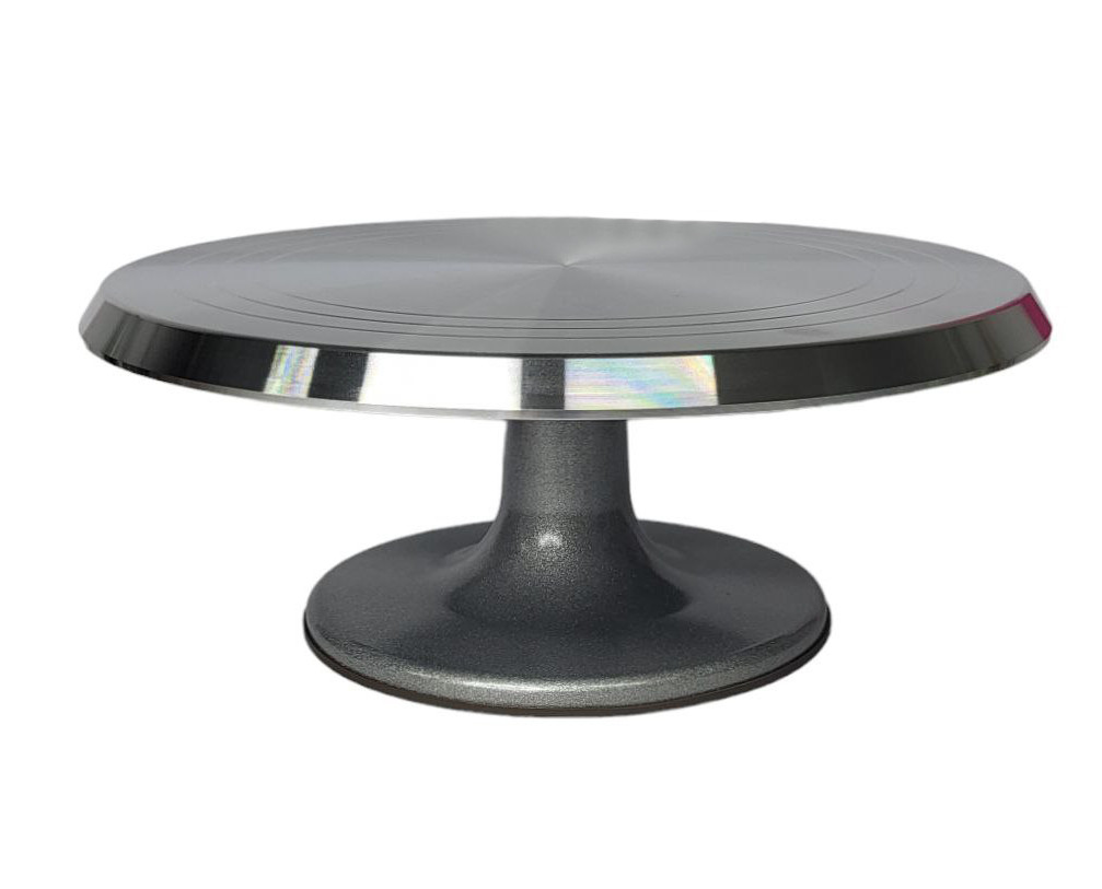 Стійка для торта обертова металева СРІБЛО (d 30 см, h 12 см)