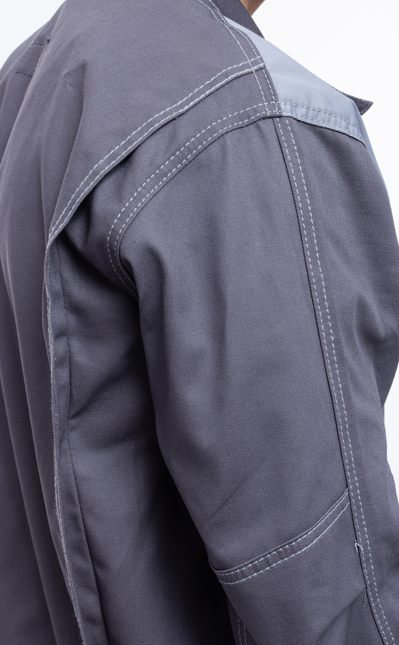 Куртка рабочая СИТИ-МАСТЕР, 100% хлопок 260г/м2, серый/светло-серый - фото 6 - id-p2017479345