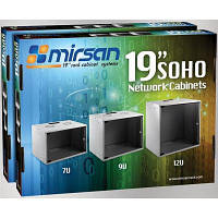 Шкаф настенный Mirsan SOHO 9U 19 535x400, RAL 7035 MR.SOH09U40DE.02 ZXC