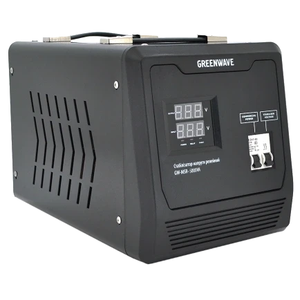 Стабілізатор напруги релейний клеммные колодки DC140-260V, AC220 Green Wave Mauser 5000VA (3500Вт)