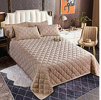 Велюрове стьобане покривало з прошарком синтепону 210х230 без наволочок