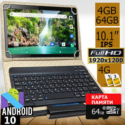 Планшет-телефон ASUS L101 PRO LTE 10.1" Full HD IPS 4/64 4G + Чохол з Bluetooth клавіатурою + SD карта 64ГБ!, фото 1
