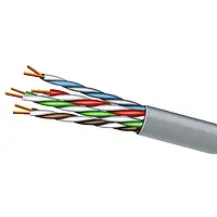 Кабель ЗЗКМ (UTP мідь внутрішній 0,48) Cat. 5e U/UTP 4x2x0,48, бухта 305м. (7091013) для внутрішньої проводки