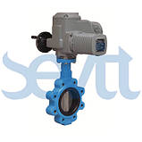 Засувка батерфляй з електроприводом D104, фото 2