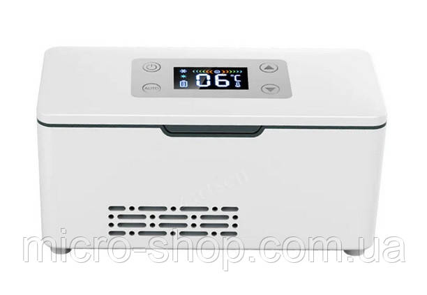 Медичний портативний міні-холодильник з акумулятором Mini Cooler Box для ліків, інсуліну