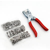 Установник кнопок - Ø 9.5 мм - прогумовані ручки - у комплекті 100 кнопок