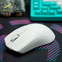 Бездротова мишка Delux M800 PRO White | Сенсор PAW3395 | 800-26000 DPI | 60 годин акум