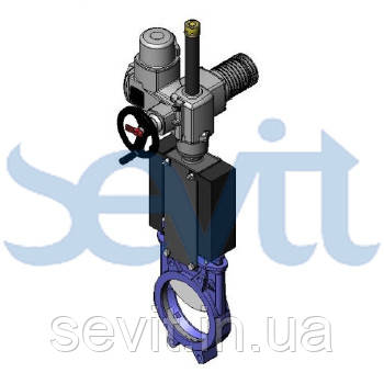 T.I.S SERVICE ЗАВЖЕННЯ ШИБЕРНА З ЕЛЕКТРОПРОВОДОМ T.I.S. SERVICE А013 DN65 PN10, фото 1