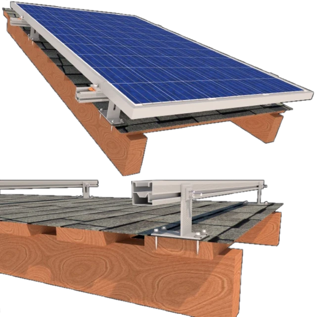 Комплект кріплення 7 сонячних панелей до 1145мм бітумна черепиця StringSetter SS-XL-B 07, фото 1