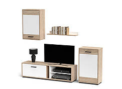 Меблева стінка Valetta Accord , колір дуб сонома/білий платиновий