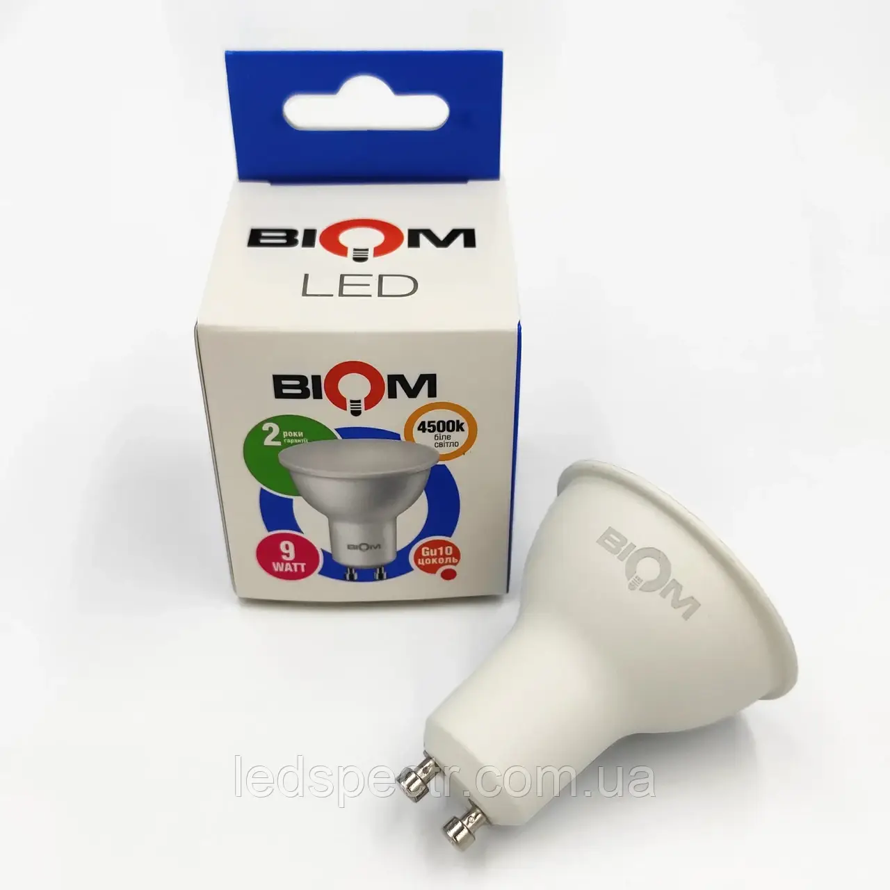 Світлодіодна лампа Biom MR16 9W GU10 4500K BT-594, фото 1