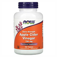 Яблучний оцет Now Food Apple Cider Vinegar 750 mg 180 tabs Now Foods (1086-2022-10-0646)