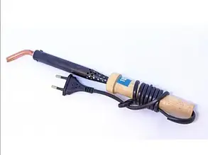 Паяльник з дерев`яною ручкою та грубим вигнутим жалом 100W "Україна"