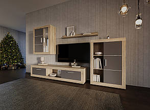 Меблева стінка  Fiordo, Accord колір дуб сонома/дуб сонома, графіт, фото 3