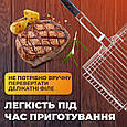 Решітка гриль велика глибока 32×25 (см) для багаття гриля мангала кемпінгу Lugi, фото 8