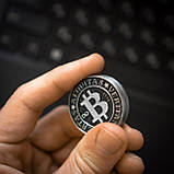 Магнітний слайдер-антистрес BITCOIN GRAY іграшка з металу фіджет, фото 8