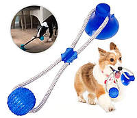 Игрушка для собак и домашних животных Мяч на веревке с присоской