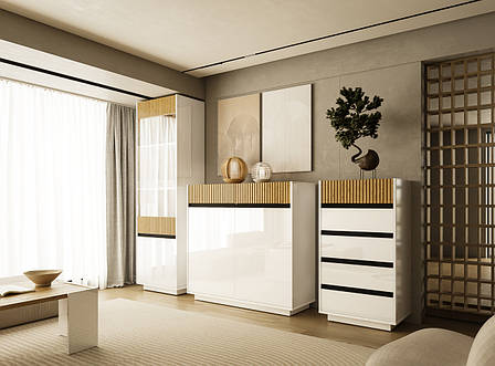 Комод / Тумба  Maja MJ7    Accord, колір білий/дуб артізан, фото 2