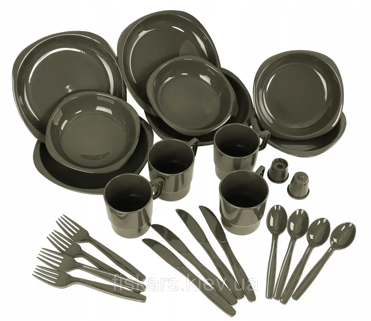 Набір туристичного посуду 26 предметів Mil-Tec Camping Set Olive Drab (14687000)