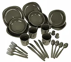 Набір туристичного посуду 26 предметів Mil-Tec Camping Set Olive Drab (14687000)