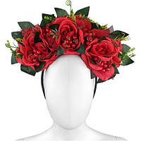 Веночек на голову Фрида Кало из красных роз