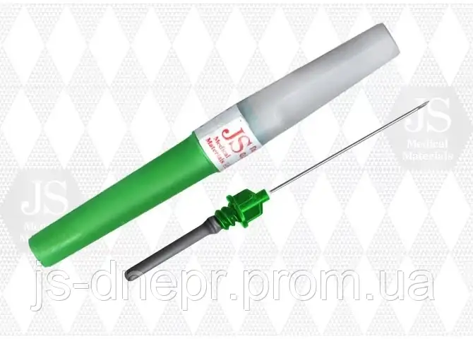 Голка для забору крові JS G-21 (0,8мм-зелена) для вакуумних систем  упаковка 100 штук