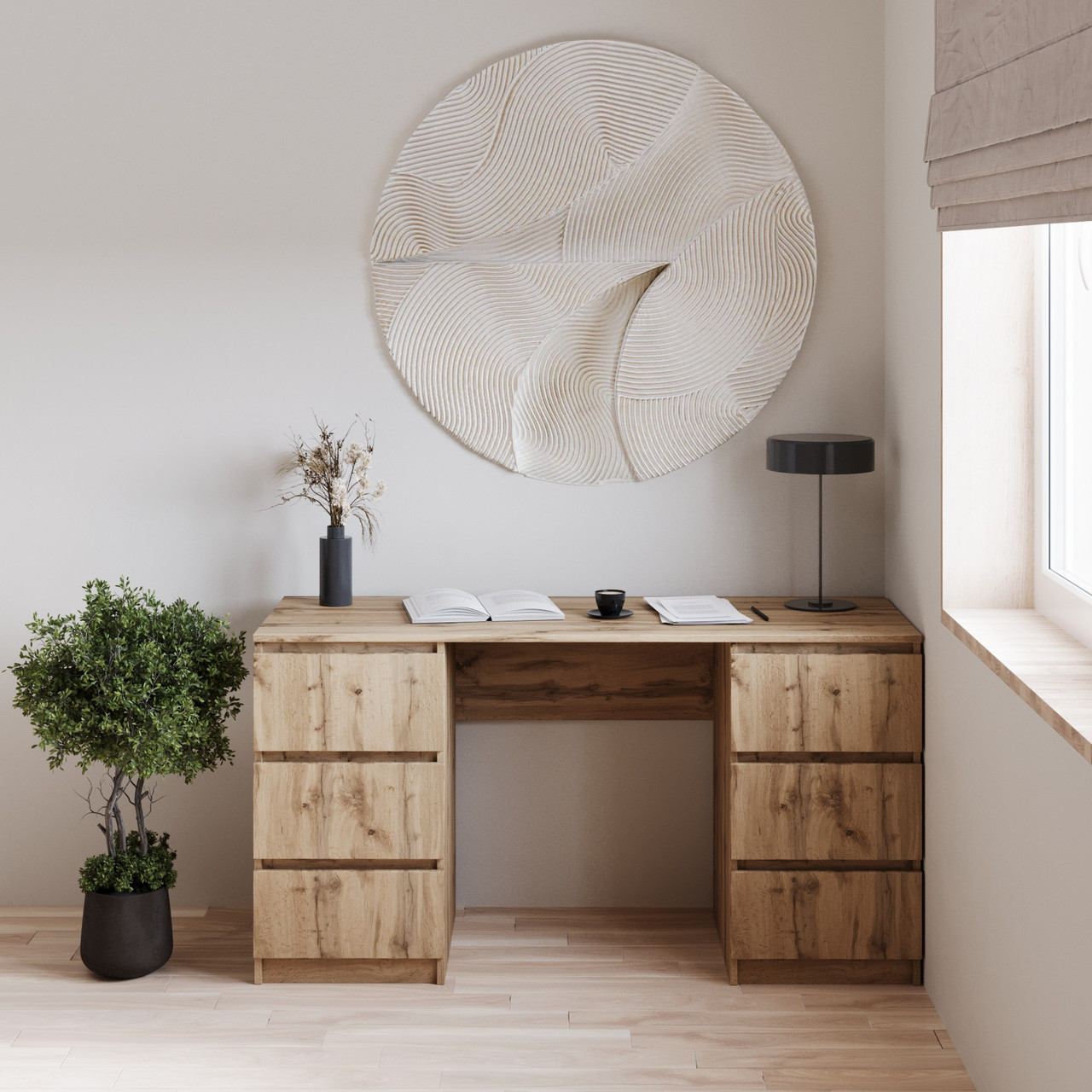 Письмовий стіл 754х1400х550 мм Дуб Тахо, фото 1