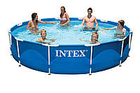 Intex 28210 (Диаметр 366 x Высота 76см) Каркасный бассейн Metal Frame Pool