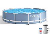 Intex 26712 (Диаметр 366 x Высота 76см) Каркасный бассейн Prism Frame Pool