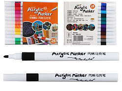 Набір акрилових маркерів Acrylic Marker, 24 шт
