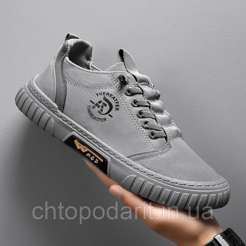 Кросівки Reelstep Sneakers, кеди снікерси текстильні унісекс колір сірий розмір 42 Код 00-0343