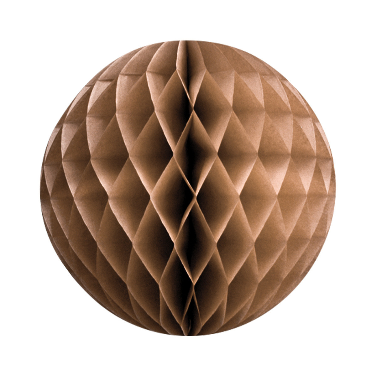 Куля соти паперова 15 см коричневий, фото 1