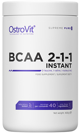 Всаа OstroVit BCAA 2-1-1 Instant 400 грамм без смаку, фото 1