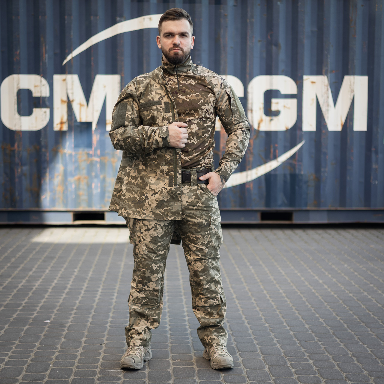 Військова тактична форма 3в1 SOKIL (кітель+штани+сорочка убакс) піксель