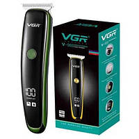 Триммер для стрижки волос и бороды VGR V-966 LED Display, профессиональная электробритва. BP-479 Цвет: зеленый