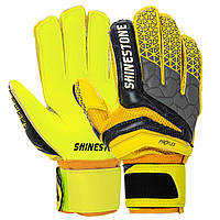 Вратарские перчатки с защитными вставками на пальцы REUSCH желто-серые FB-915, 10: Gsport