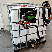 Міні заправка для дизельного палива з лічильником, єврокуб, 12/24 В, 40/75 л/хв