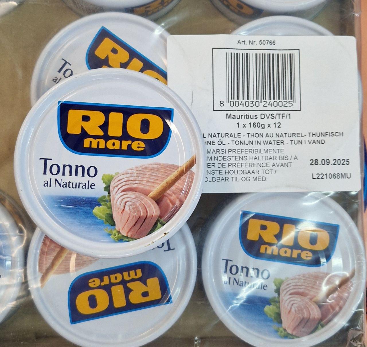 Тунець Rio Mare Tonno al Naturale 160 г