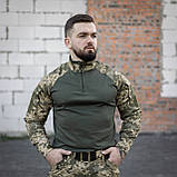Військова тактична форма 3в1 SHARK GEN-2 (кітель+штани 7 кишень з наколінниками +сорочка убакс) піксель, фото 7