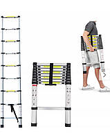 Телескопическая раскладная стремянка - лестница 2.6 метра Day Plus 9 ступеней до 150 кг.
