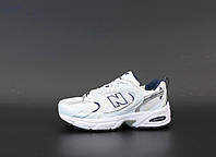 Мужские кроссовки New Balance 530 белые с синим | Кроссовки на каждый день нью беланс размер 44