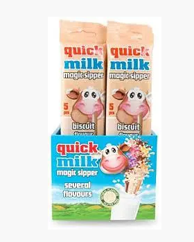 Трубочки для молока зі смаками Quick Milk Sipper Biscuit 30 г.