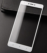 Захисне скло для Xiaomi Redmi 4X Full Glue (0.3 мм, 3D, з олеофобним покриттям) колір білий