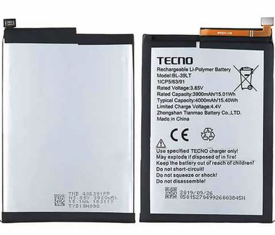 Акумуляторна батарея (АКБ) для Tecno BL-39LT, 4000mAh, фото 1