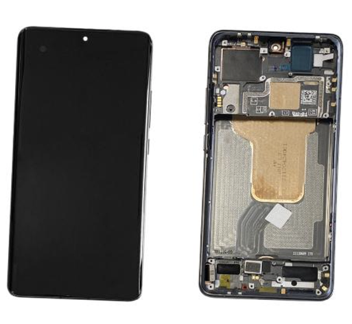 Дисплей (екран) для Xiaomi 12 /12X 5G + touchscreen, чорний, Amoled, оригінал (54) з передньою панеллю, фото 1