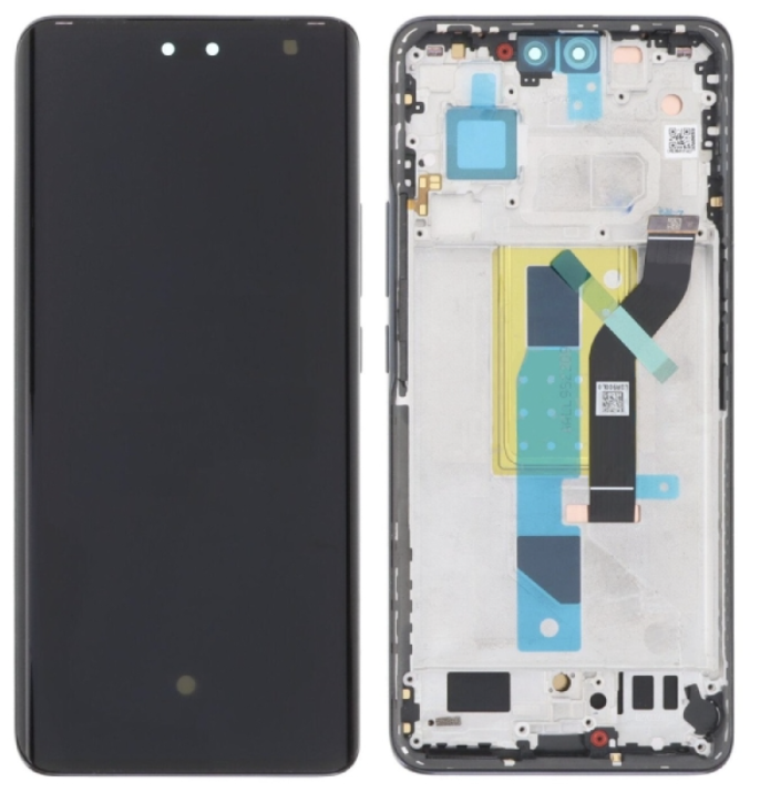 Дисплей (екран) для Xiaomi 13 Lite/Civi 2 + touchscreen, чорний, Amoled, оригінал (54) переклеєне скло, с