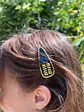 Міу-Міу шпилька бавовни для волосся з логотипом чорного кольору, фото 2