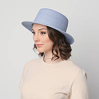 Шляпа женская канотье LuckyLOOK 817-822 Голубой One size GG, код: 7440095