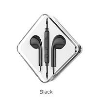 Навушники HOCO M55 Memory sound wire control earphones with mic Black lin