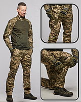 Мужские армейские тактические брюки пиксель реп стоп на липучке с затяжками под коленями все размеры WAS